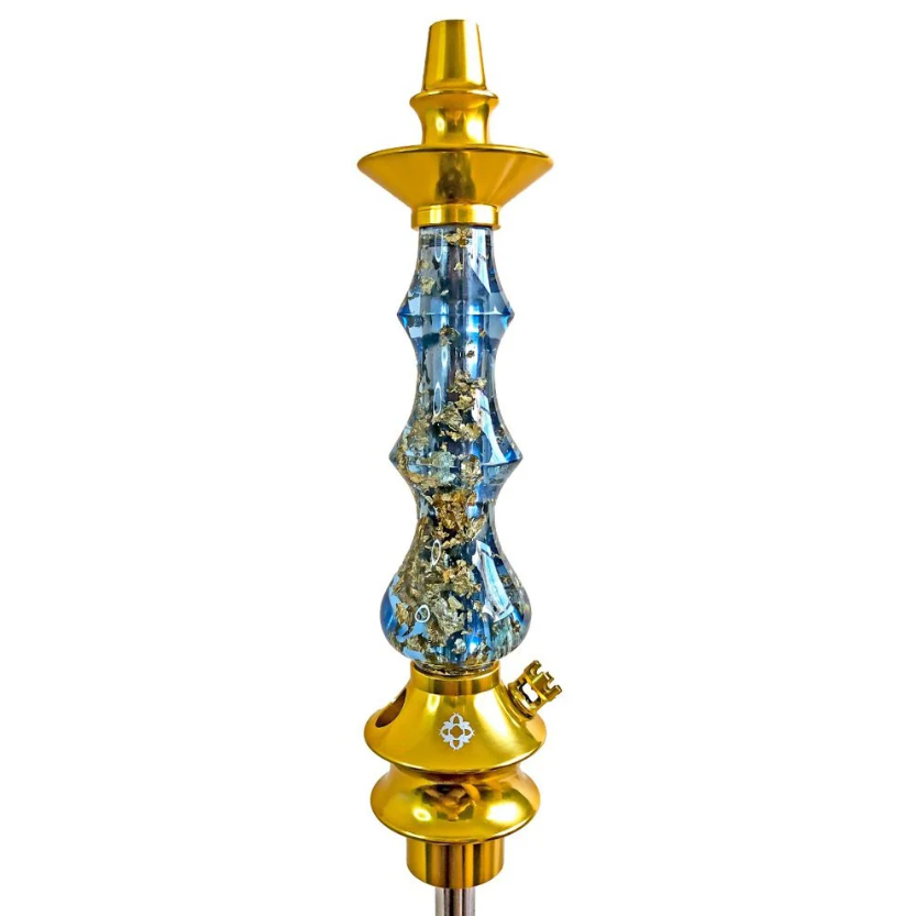 Stem Narguile Amazon Hookah Pride Cartier - Dourado/Tanzanite Blue