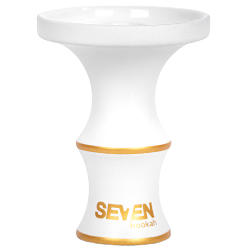 Rosh Narguile Seven Bowl Premium Matte White Gold