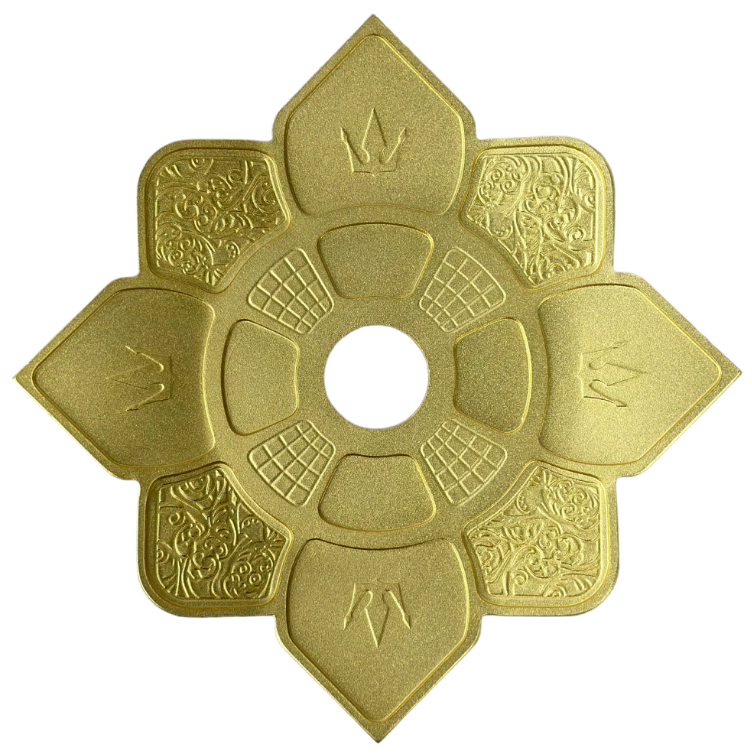 Prato Imperial Hookah King Grande - Dourado